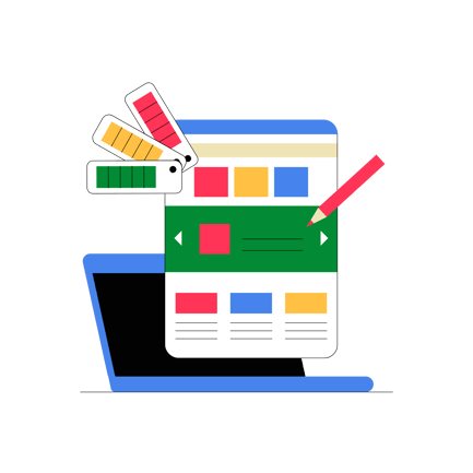 Colorful Web Design Illustration