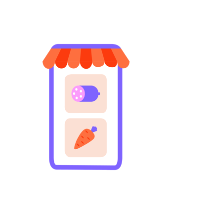 Grocery App Illustration for Mobile Shopping