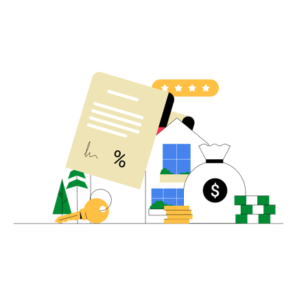 Mortgage Loan Flat Illustration