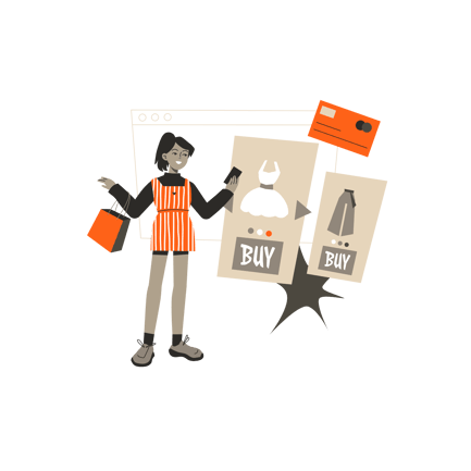 Modische E-Shopping