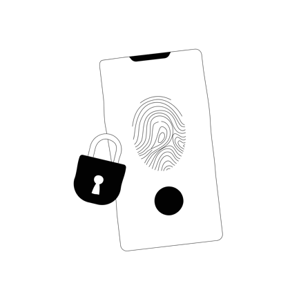 Fingerprint Verification Line Art Animation