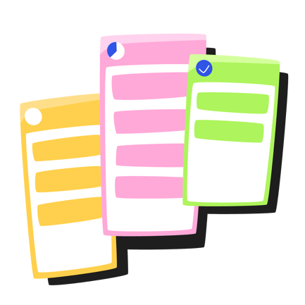 To Do, in Progress, and Done Columns of the Kanban Board