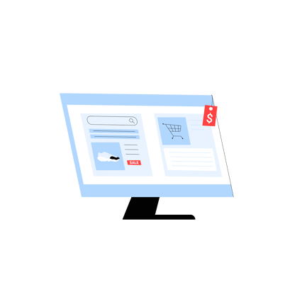 Online Shopping Desktop Interface Animation