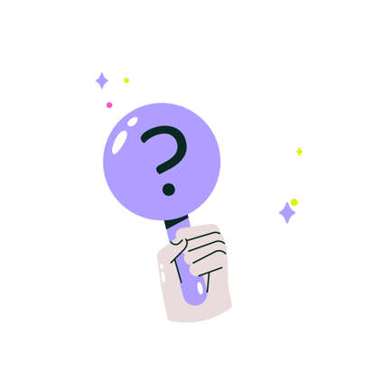 Hand Holding Question Mark Sign Cartoon Style