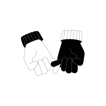 Pinky Promise Line Art Illustration