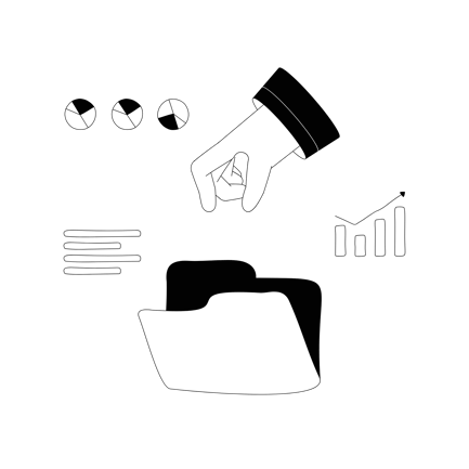 Crypto Accumulation Line Art Illustration