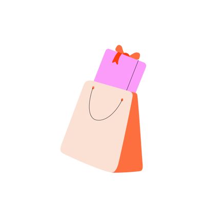 Geschenktüte mit Geschenk