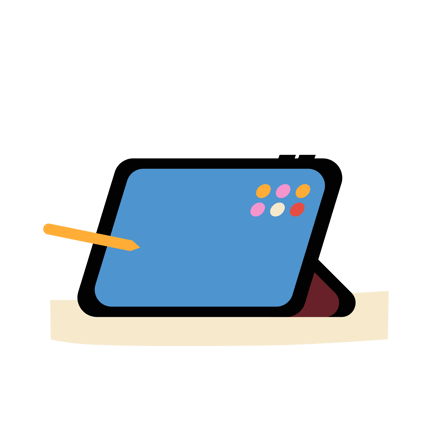 Digital Art Creation on Tablet Animation