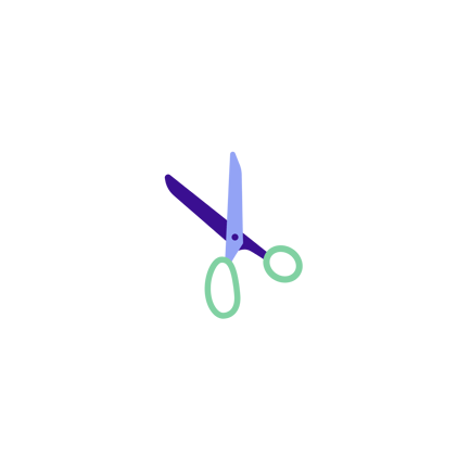 Animated Colorful Scissors Icon