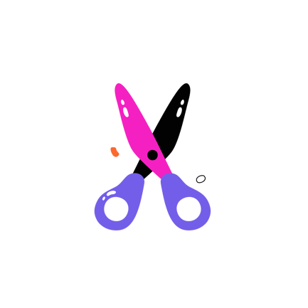 Cartoon Scissors Illustration