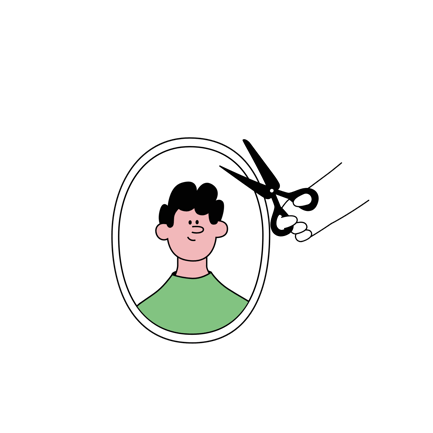 Cartoon Barber Shop Illustration