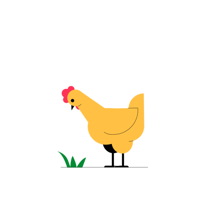 Animated Chicken Pecking Loop