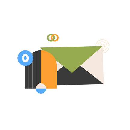 Zero Notification Geometric Style Illustration