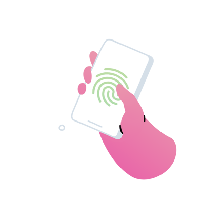 Authentifizierung per Fingerabdruck auf dem Mobilgerät