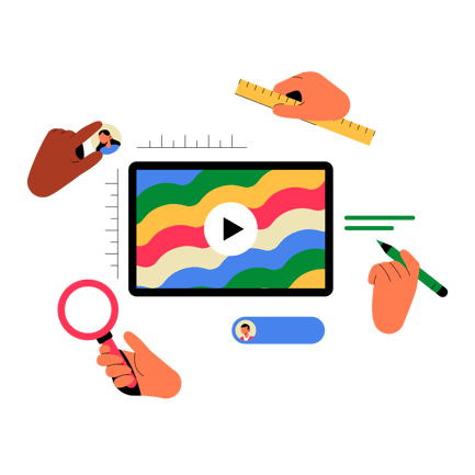 Content Creation Process Illustration in Flat Style