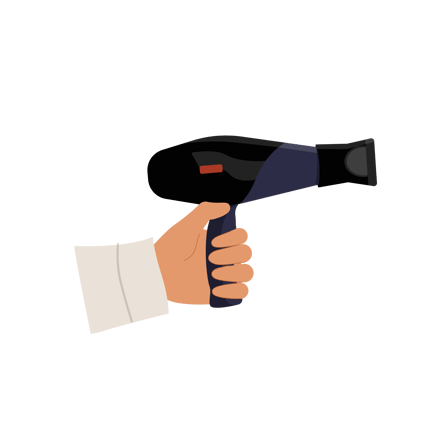 Uso de la ilustración de laca para el cabello para el bienestar