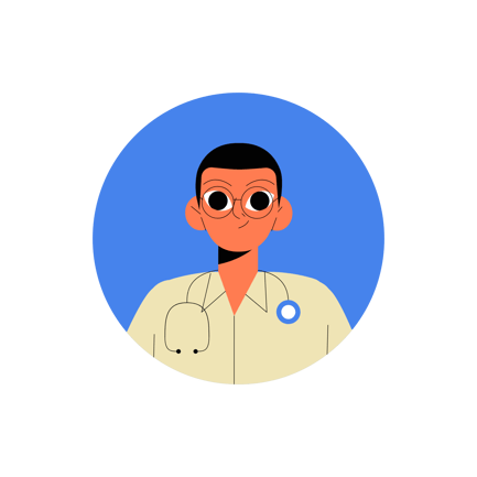 Flat Illustration of a Doctor