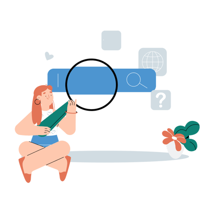 Searching Bar Flat Style Animated Illustration