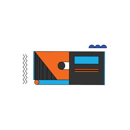 Geometric Wallet Illustration