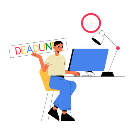 Deadline Illustration in Flat Style