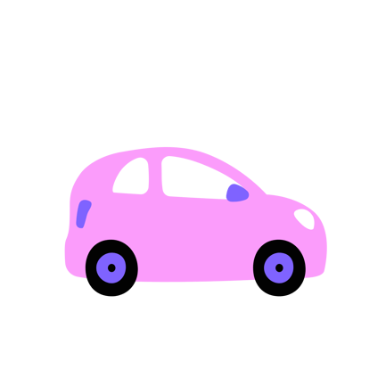 Cartoon City Car Illustration