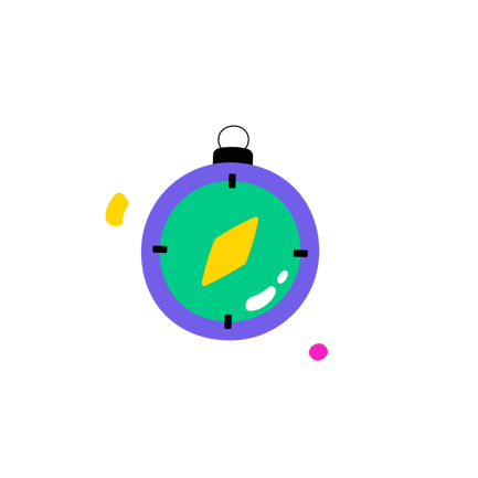 Cartoon Compass in Wilderness Animation