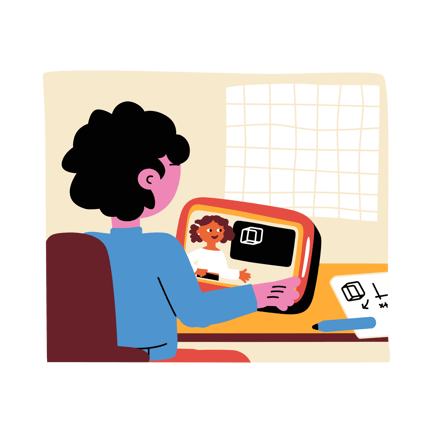 Virtual Classroom Online Learning Session Animation