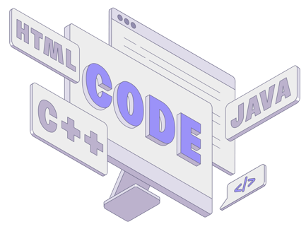 Lettering Code on Computer Screen and Programming Languages