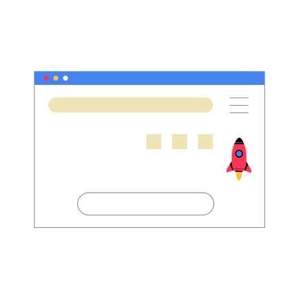 Loading Interface with Rocket Progress Bar Animation