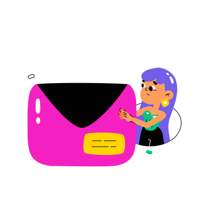 Excited Woman Receiving a Job Offer Illustration