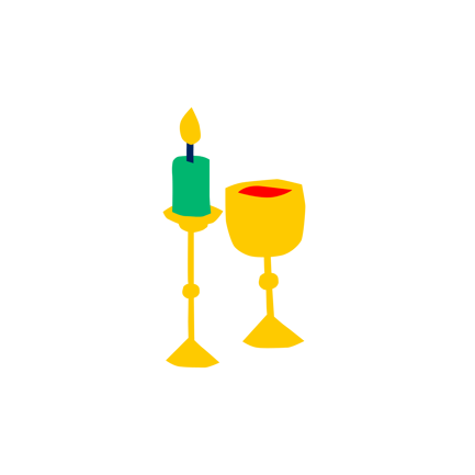 Candle and Wine Cup