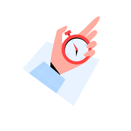 Hand Holding a Timer Illustration