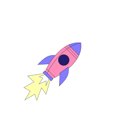 Cartoon Rocket Illustration