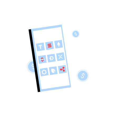 Crypto Trading App Interface Illustration