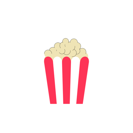 Animated Popcorn Illustration