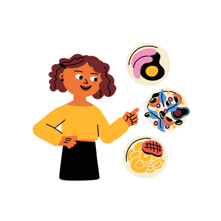 Woman Choosing Healthy Food Options