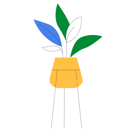 Animated Potted Plant on Stand