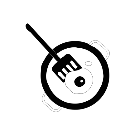 Frying Egg in a Pan Illustration