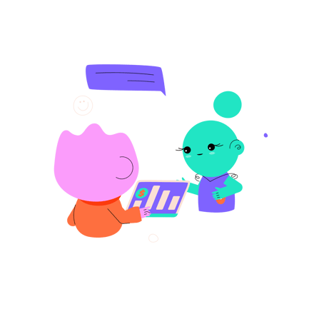 Financial Review Illustration with People