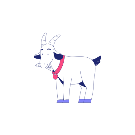Cartoon Goat Character