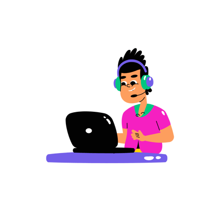 Cartoon-Kundendienstmitarbeiter Animation