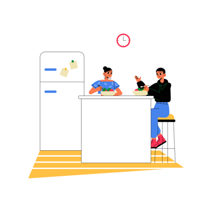 Colleagues on Break Sharing a Meal