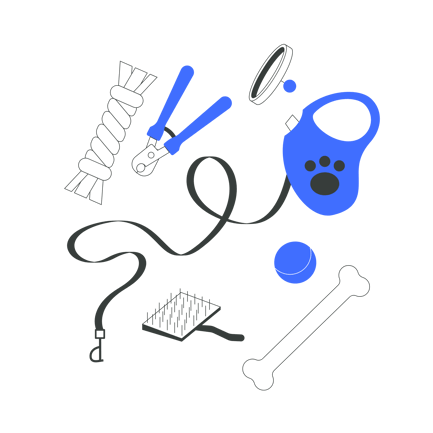 Pet Accessories Illustration