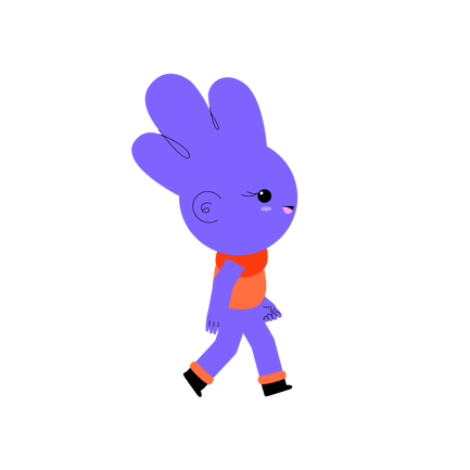 Walking Cartoon Character