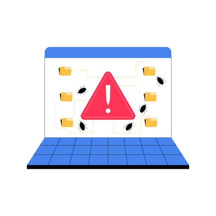 Virus Infected Computer System Illustration