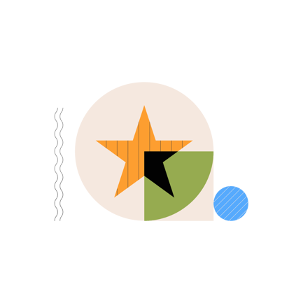 Abstract Geometric Star Illustration