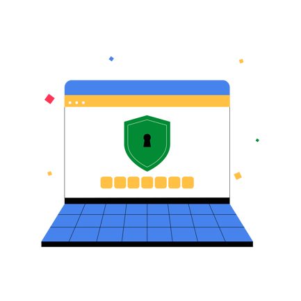 Password Protection on a Laptop Animation