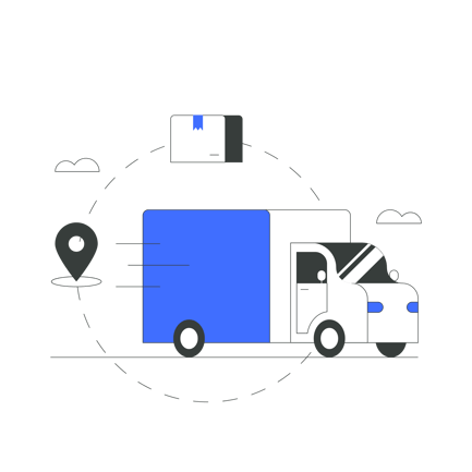 Animated Delivery Van Illustration