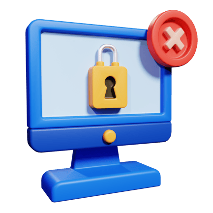 Preview: 3d Computer Blocked Icon