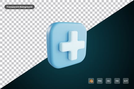 Preview: Plus 3d Icon